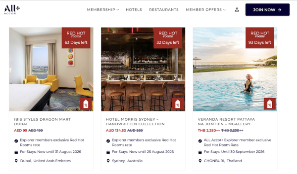 Accor+ Red Hot Rooms — Up to 50% Off Across Asia-Pacific & Beyond June 29,2026 Update