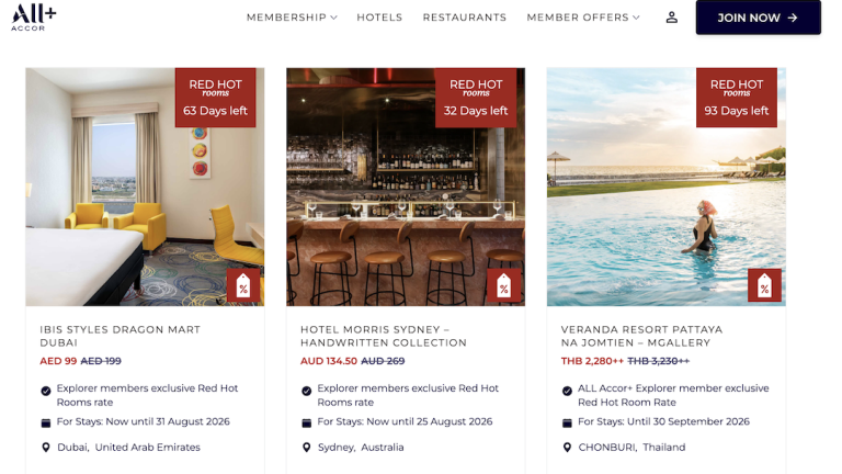 Accor+ Red Hot Rooms — Up to 50% Off Across Asia-Pacific & Beyond June 29,2026 Update